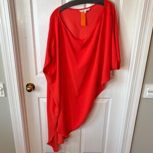 Trina Turk Scarlet Asymmetrical Midi Dress